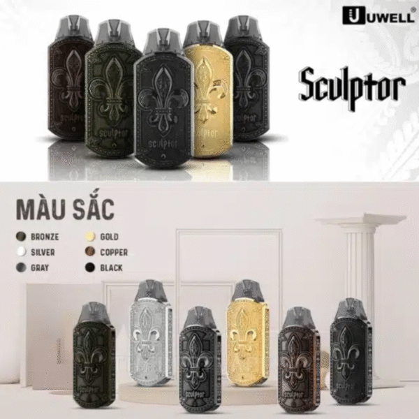 UWELL SCULPTOR 雕塑家小煙套組 精緻設計 × 極致體驗｜金屬工藝，雕出你的風味態度。 這不只是一支電子煙，而是一件能佩戴的藝術品。UWELL 電子煙 電子煙現貨 新手小煙 蒸氣店 蒸氣賣場 潮流商城
